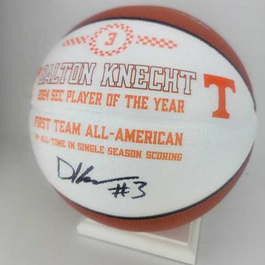 Dalton Knecht Season Accomplishments Autographed Basketball