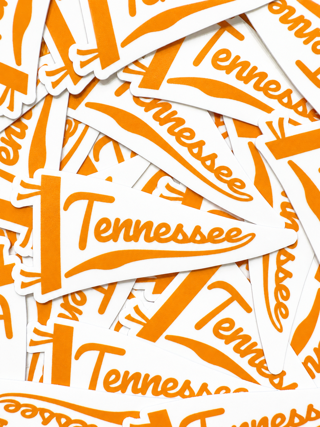 White Tennessee Pennant Sticker