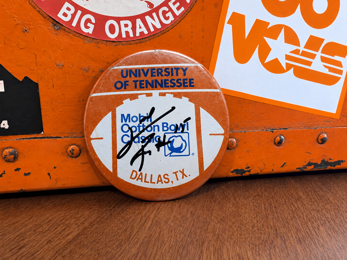 Carl Pickens Autographed Cotton Bowl Button