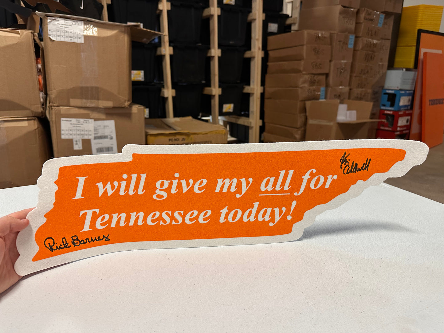Basketball Coaches signed “I Will Give My All” Pennant