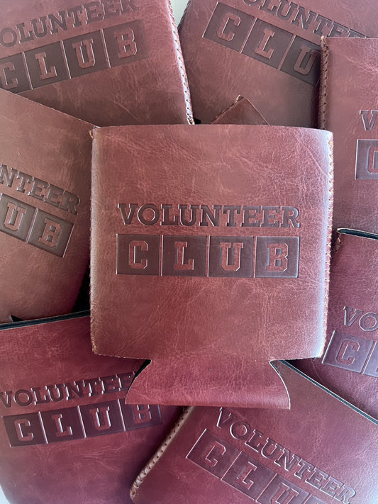 Leather Volunteer Club Koozie