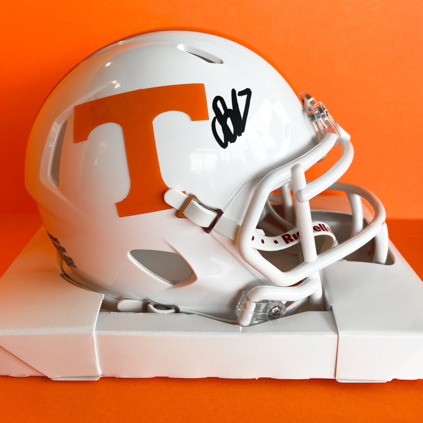 autographed football helmet Chris Brazzell Autographed Mini Football Helmet