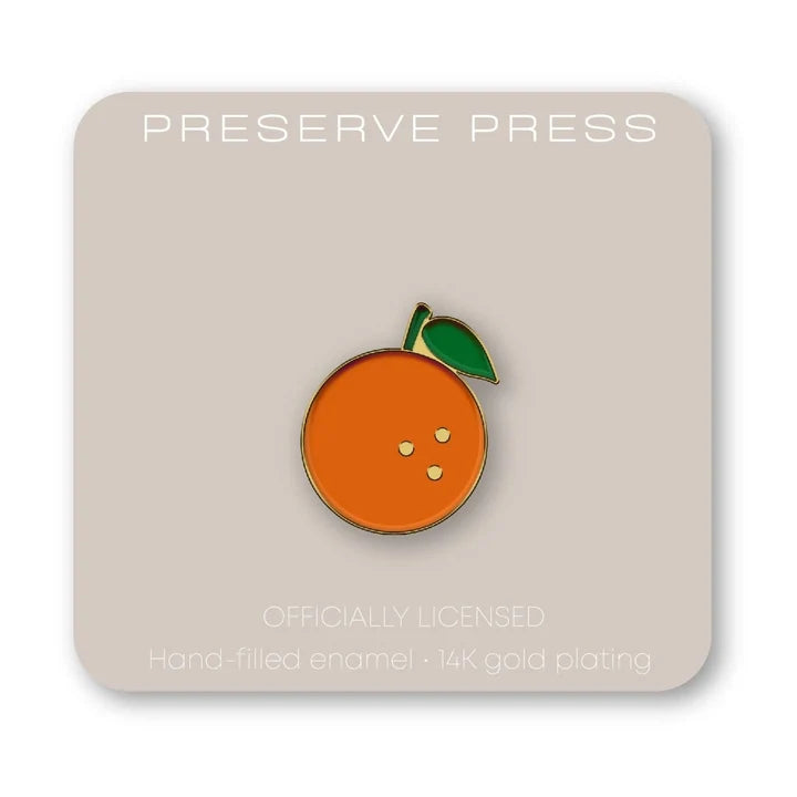 Orange Enamel Lapel Pin