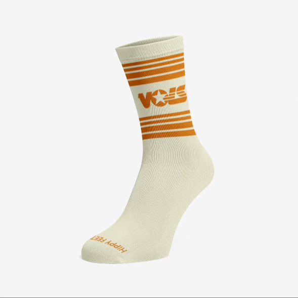Vol Club x Hippy Feet Cream Sunrise Stripe Socks