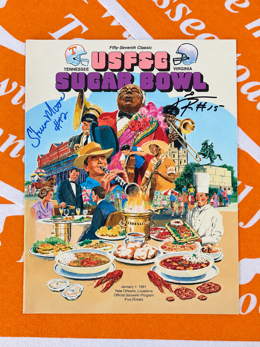 Carl Pickens Autographed Sugar Bowl Magazine - The Volunteer Club
