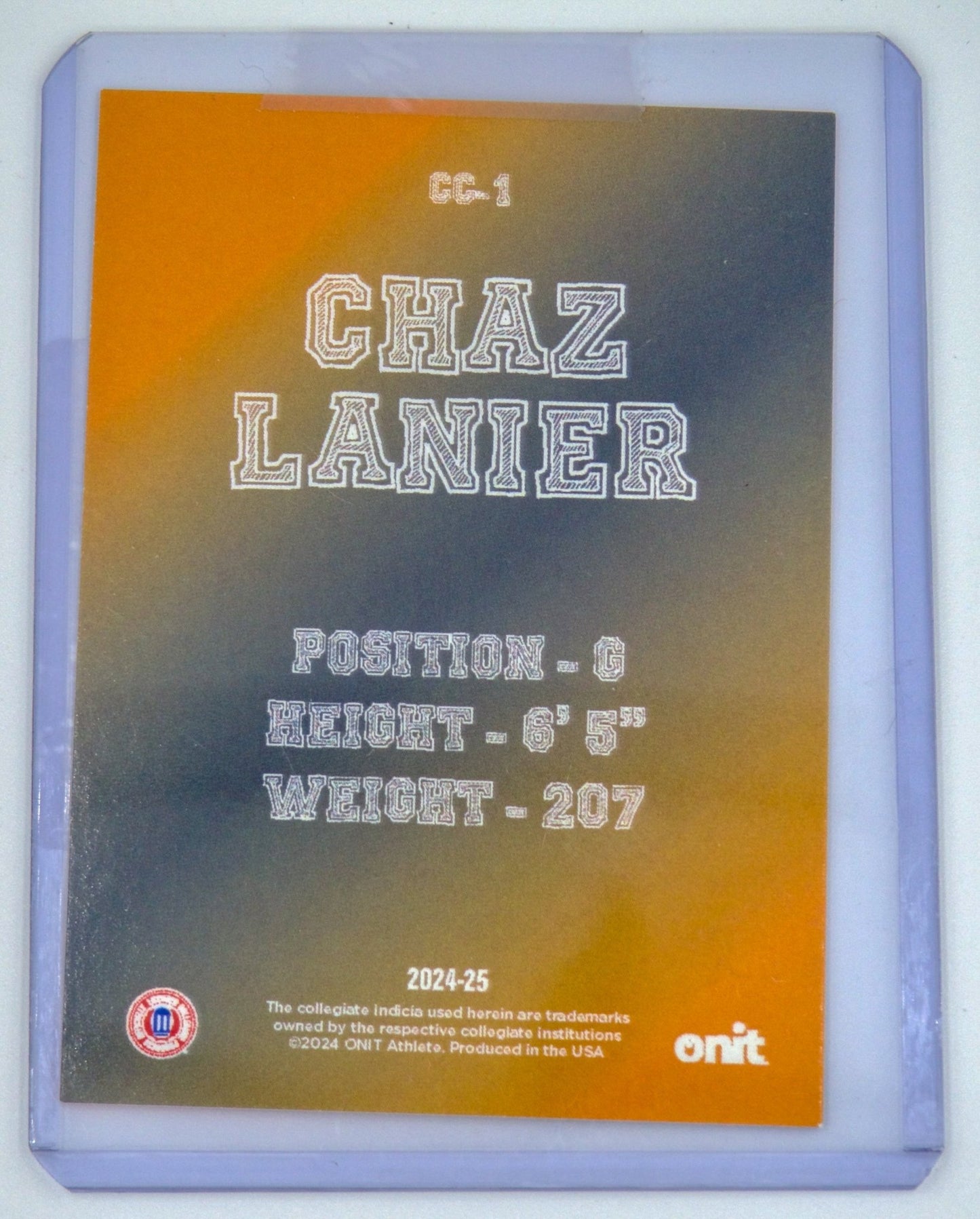 Chaz Lanier Autographed ONIT Color Series - The Volunteer Club