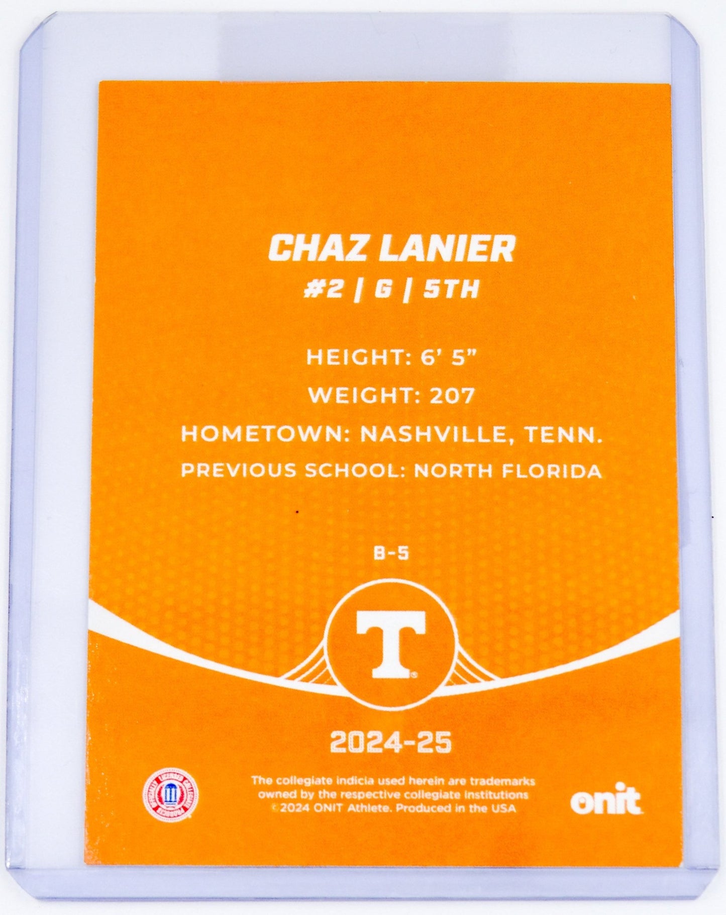 Chaz Lanier Autographed ONIT Series - The Volunteer Club