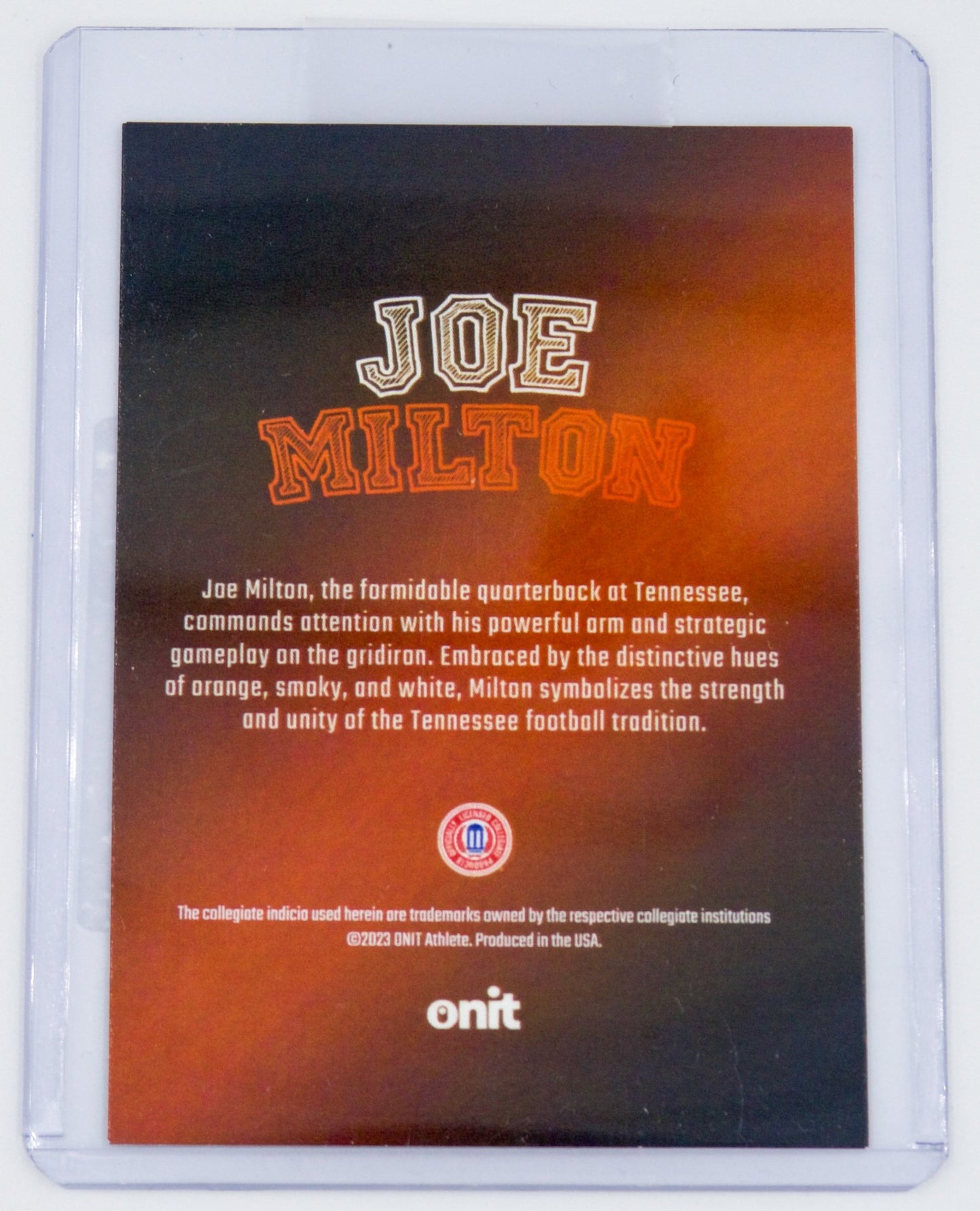 Joe Milton III ONIT Color Series - The Volunteer Club