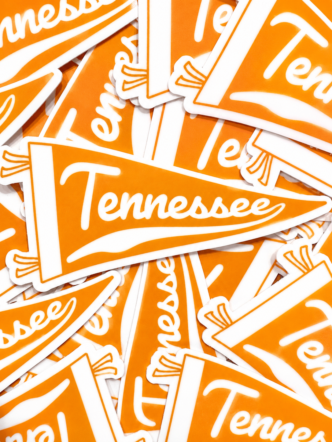 Orange Tennessee Pennant Sticker - The Volunteer Club