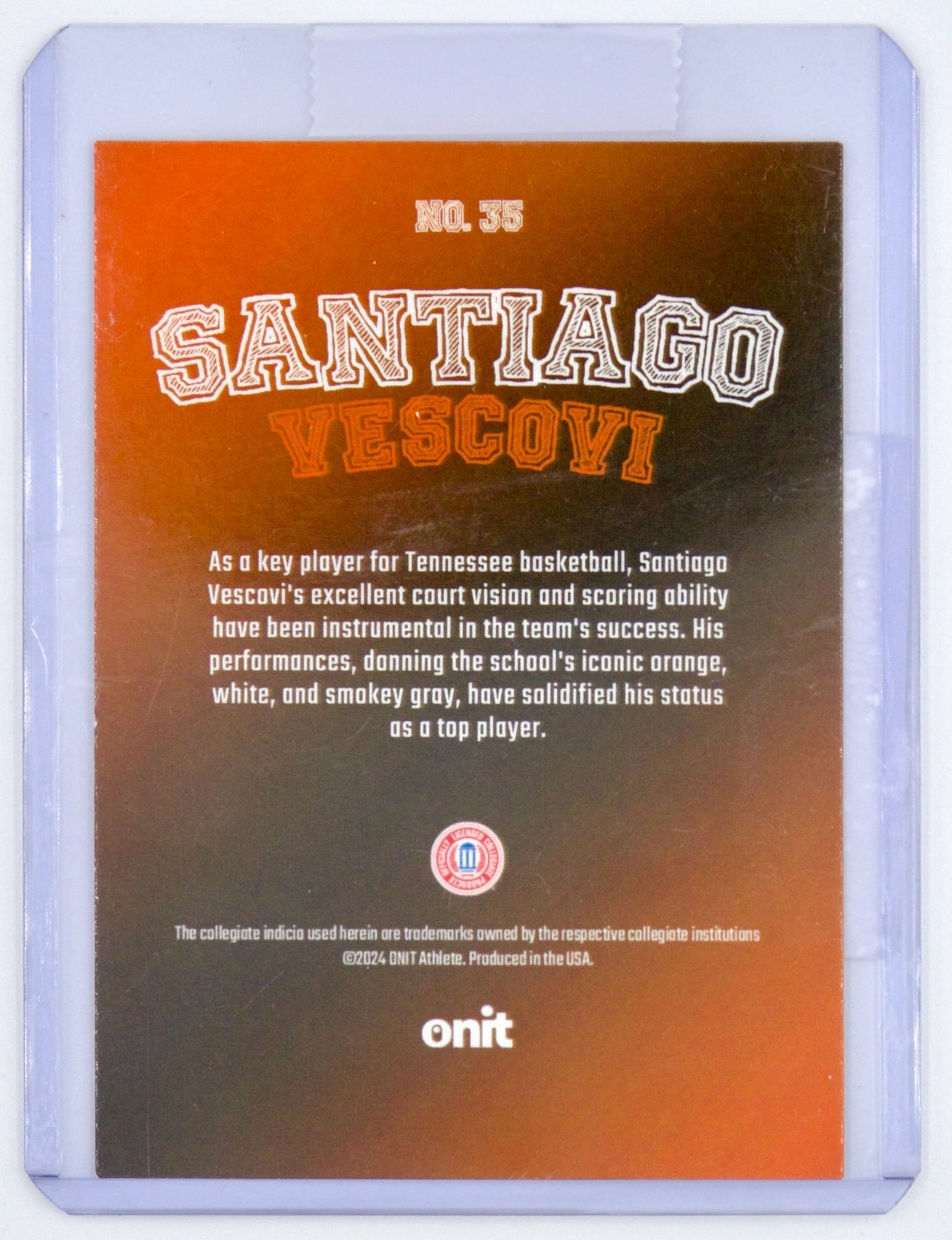 Santiago Vescovi ONIT College Colors - The Volunteer Club