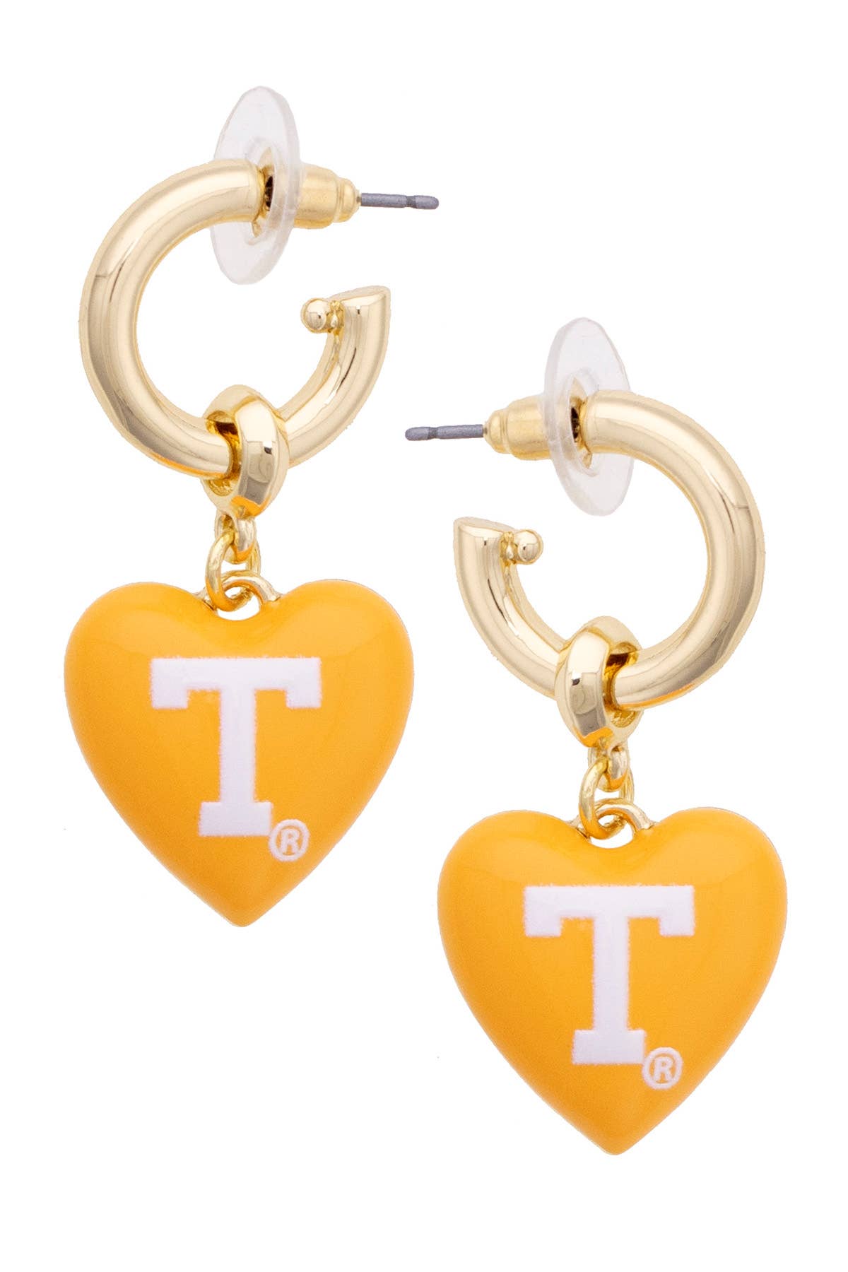 Tennessee Vols Heart Drop Earrings - The Volunteer Club