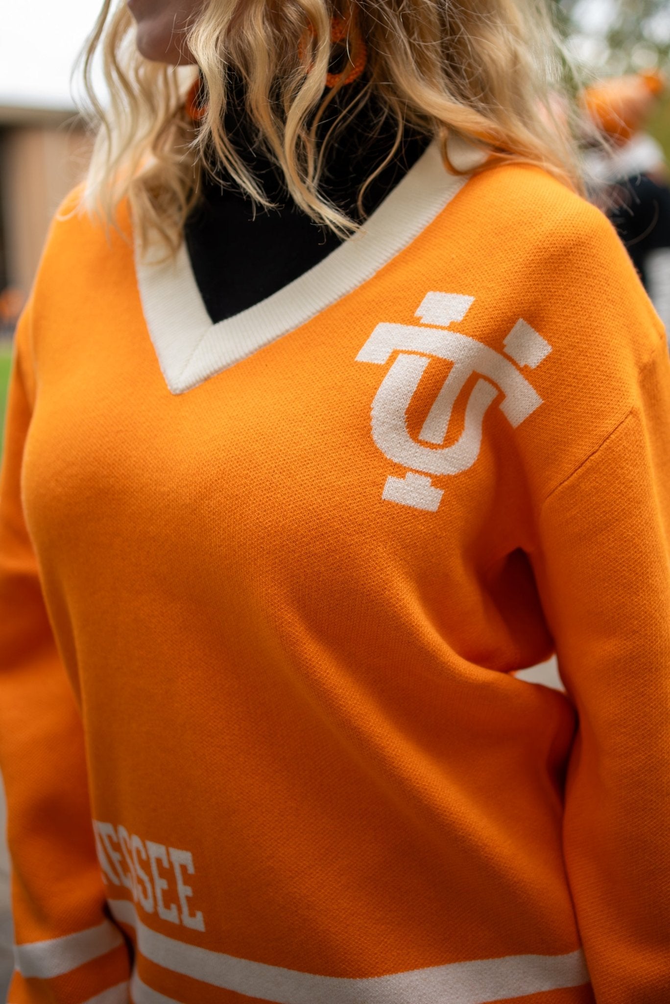 Volunteer Club x Hippy Feet Interlocking V - Neck Sweater - The Volunteer Club