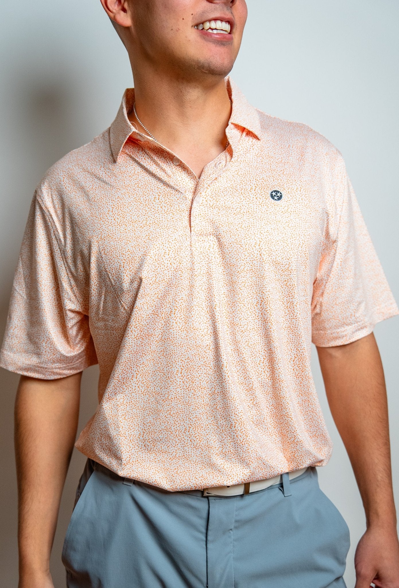 Volunteer Traditions TriStar Orange Splatter Polo – The Volunteer Club