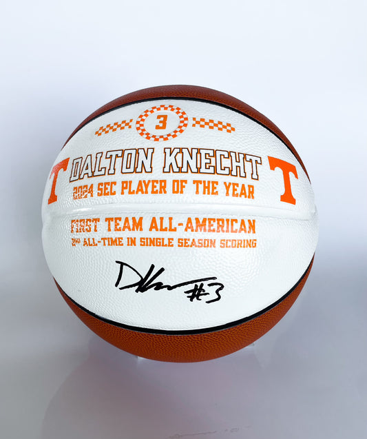 Dalton Knecht Season Accomplishments Autographed Basketball