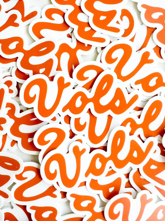 Retro Script Vols Sticker