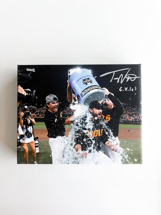 Tony Vitello Autographed National Championship Canvas