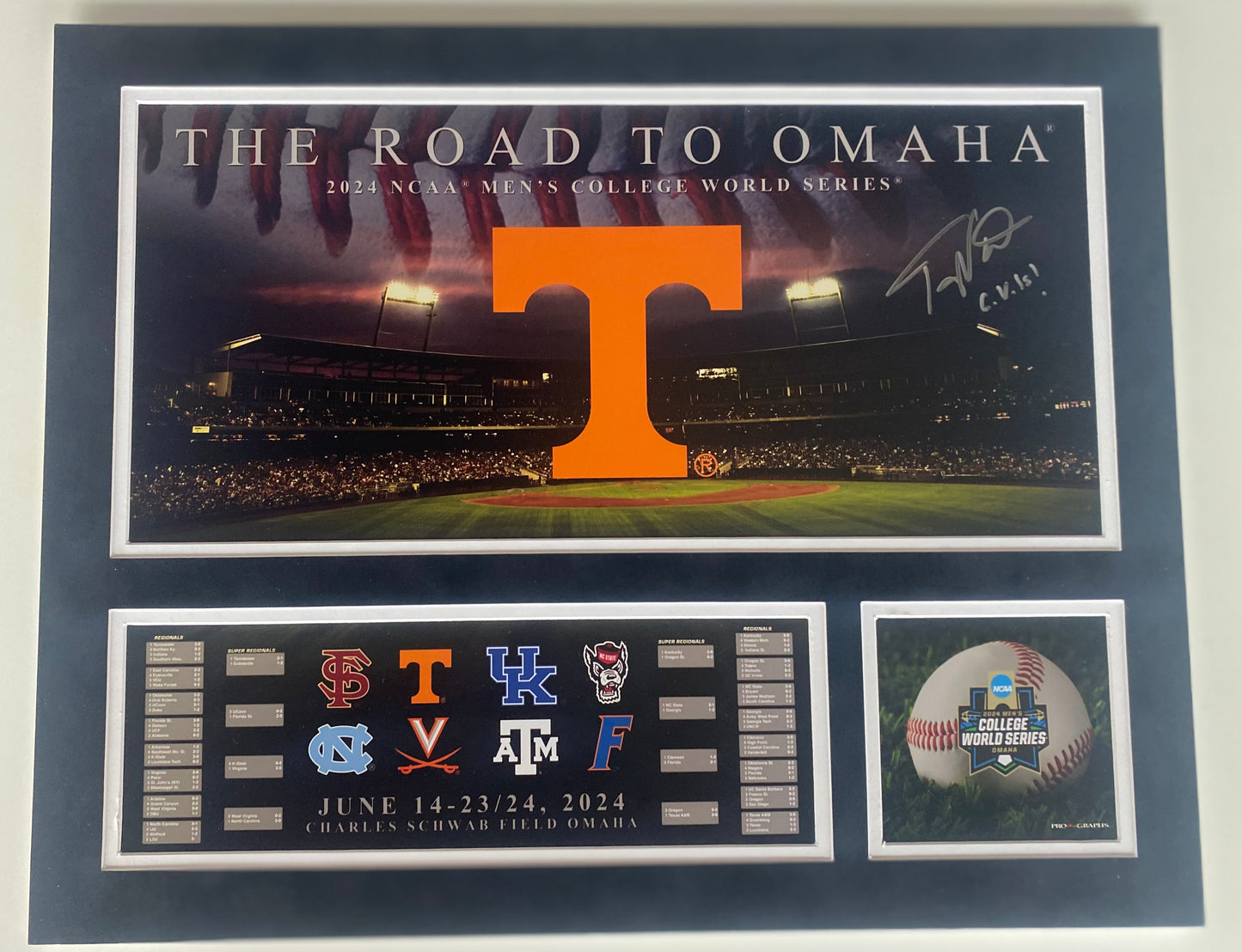 Tony Vitello Autographed 16x20 Plaque