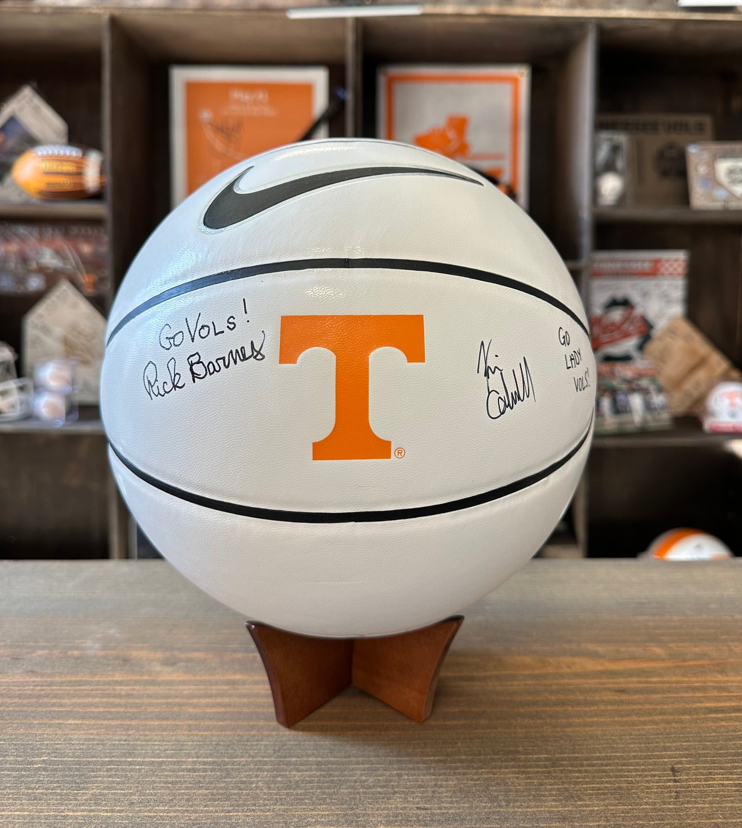 Coaches Rick Barnes and Kim Caldwell Autographed basketball