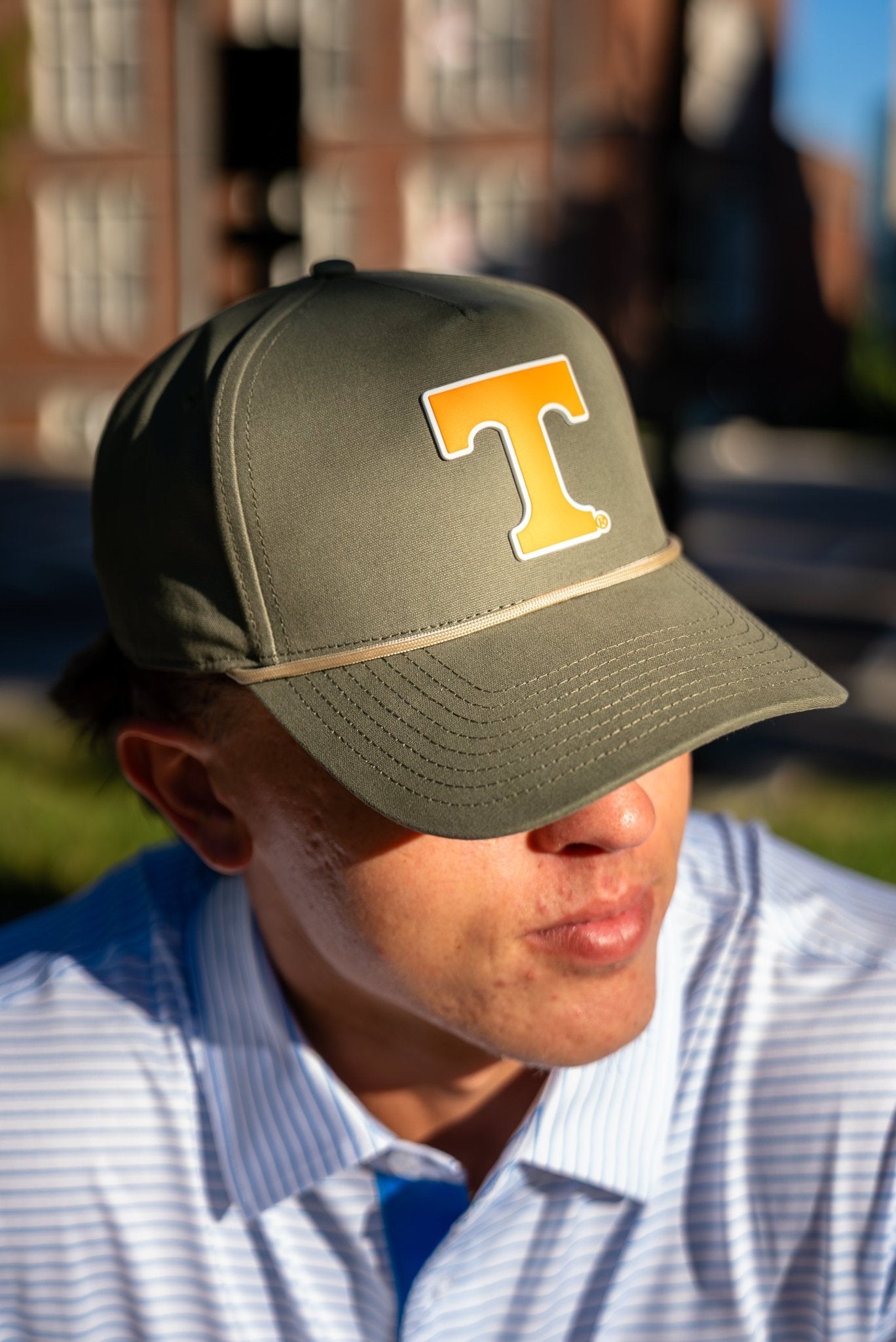 Branded Bills Green Canvas Power T Hat - The Volunteer Club