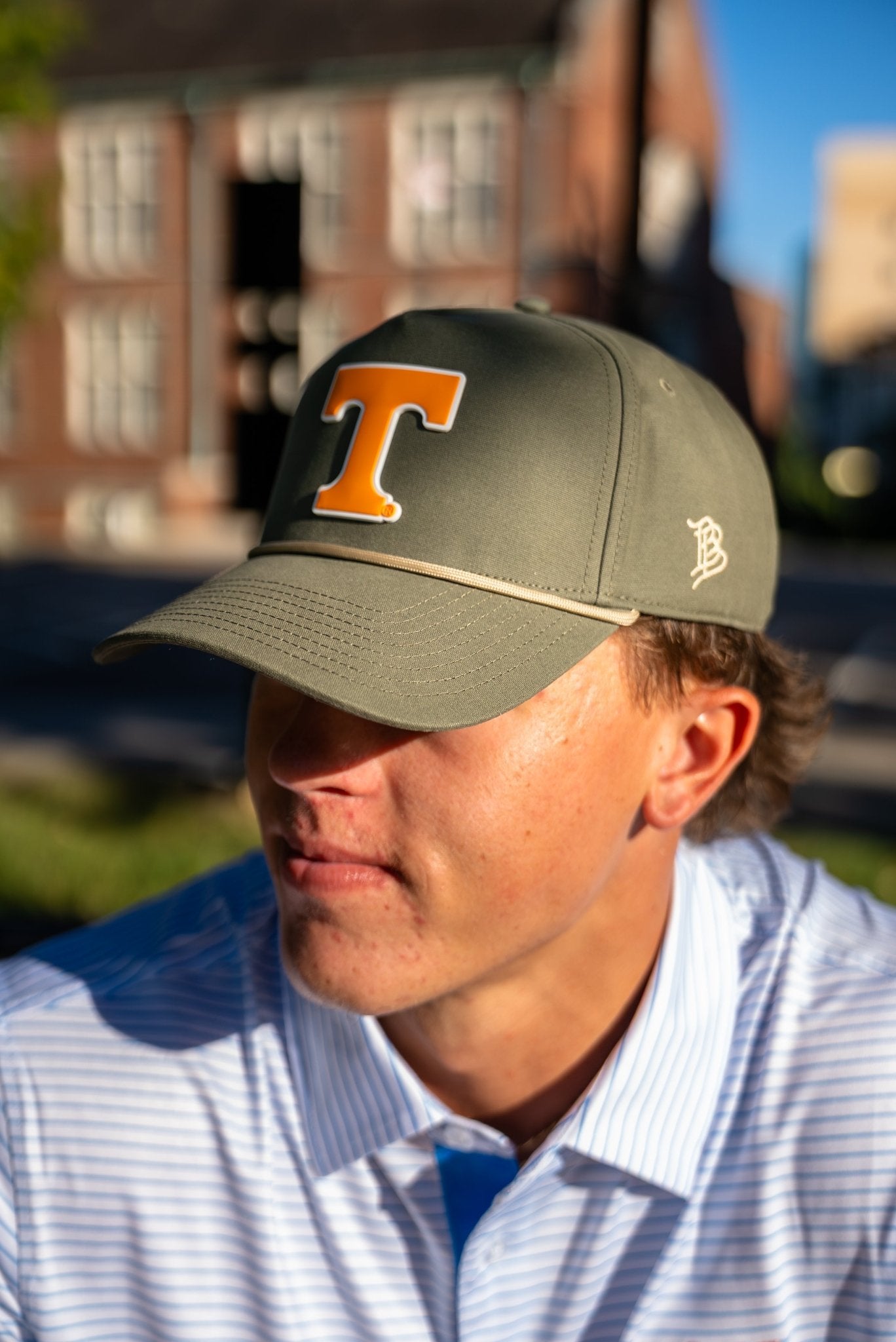 Branded Bills Green Canvas Power T Hat - The Volunteer Club