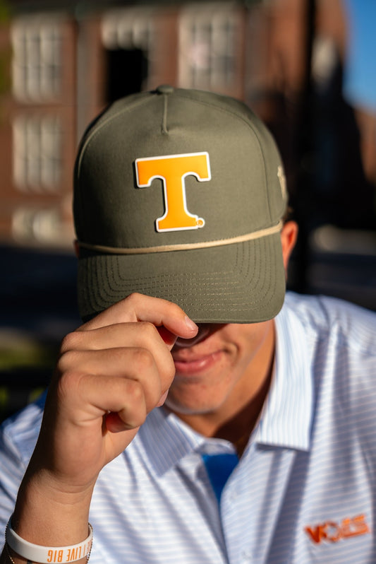 Branded Bills Green Canvas Power T Hat - The Volunteer Club