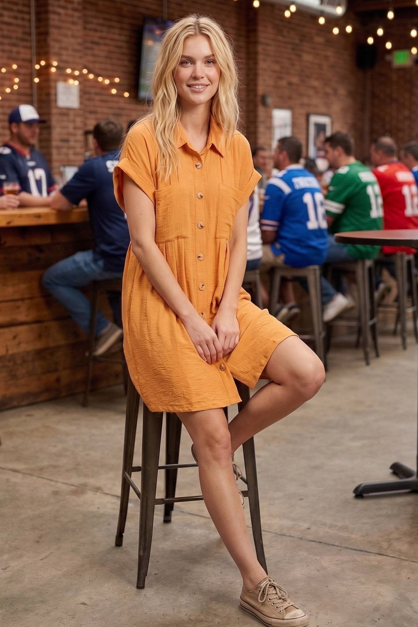 Button Front Airflow Shirt Dress - The Volunteer Club