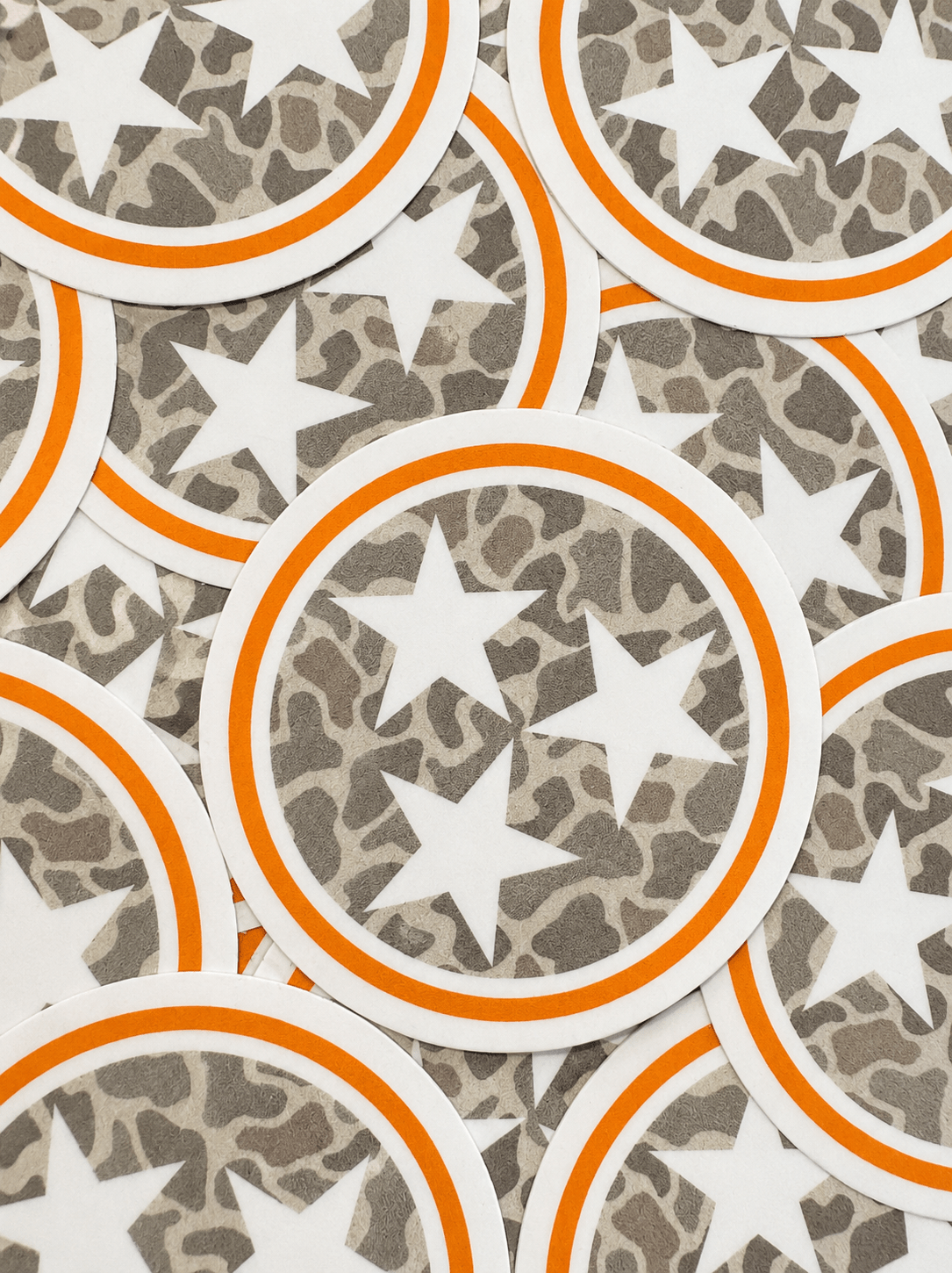 Camo Tri-Star Sticker - The Volunteer Club