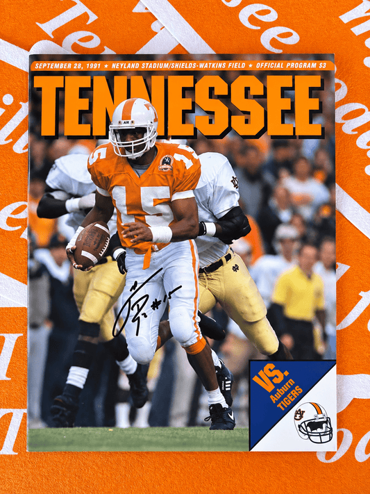 Carl Pickens Autographed 1991 Auburn Game Program - The Volunteer Club