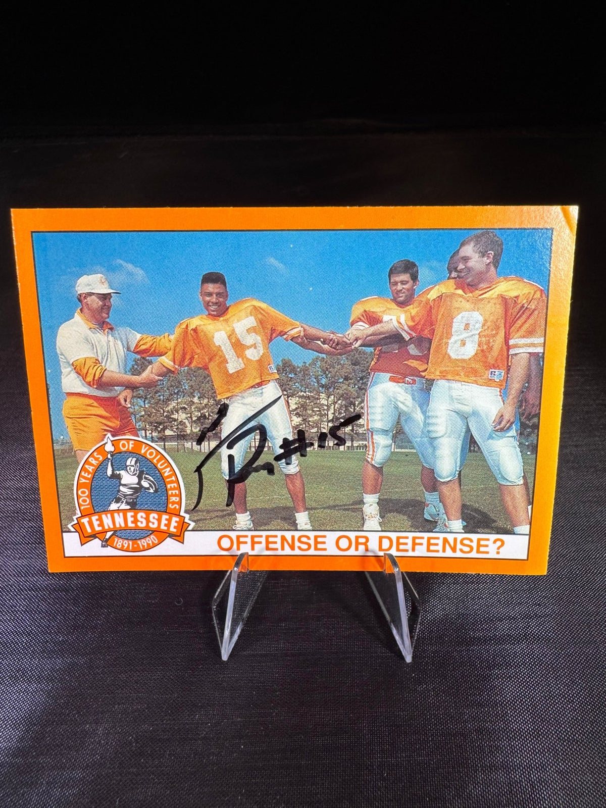 Carl Pickens Offense or Defense 1990 Tennessee Volunteers Signed Card - The Volunteer Club
