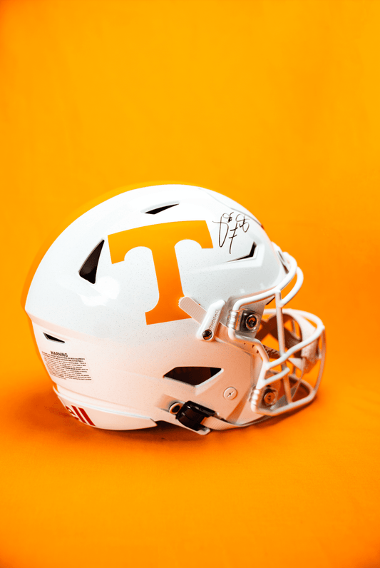Coach Josh Heupel Autographed Game Model Tennessee Helmet - The Volunteer Club