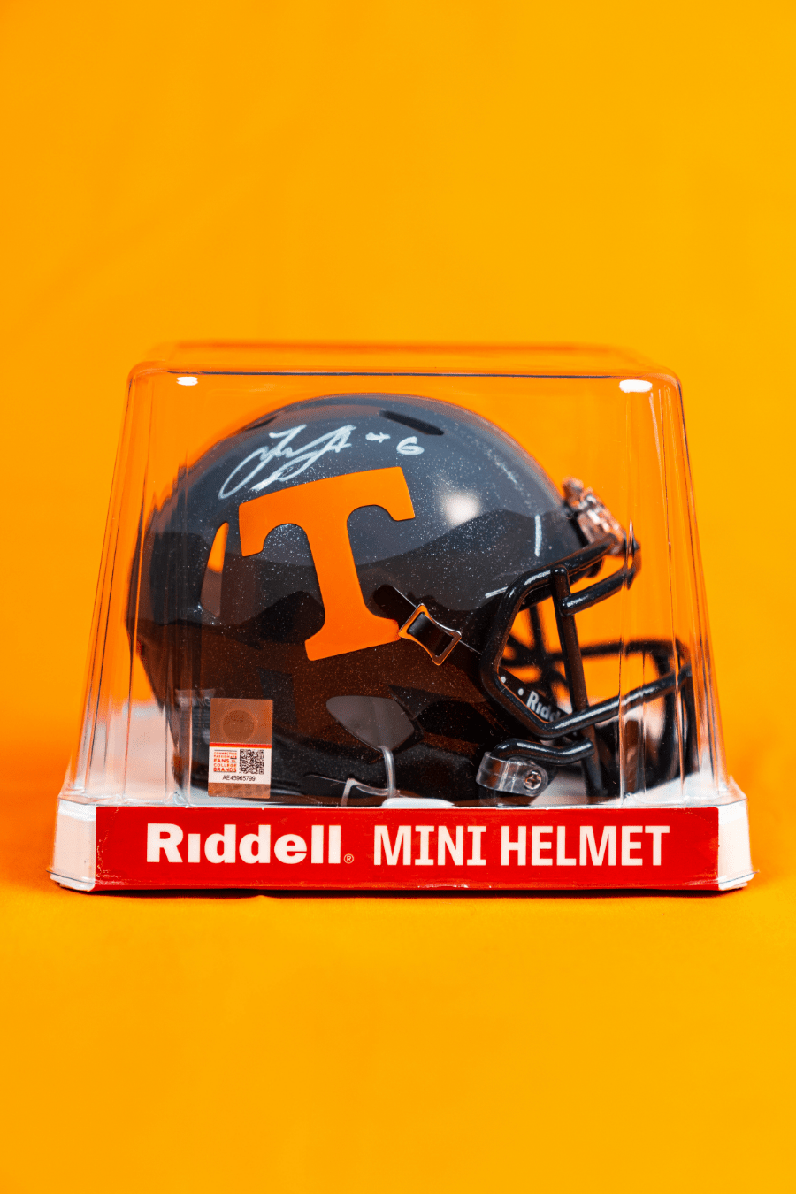 Joey Aguilar Autographed Mini Helmet - The Volunteer Club