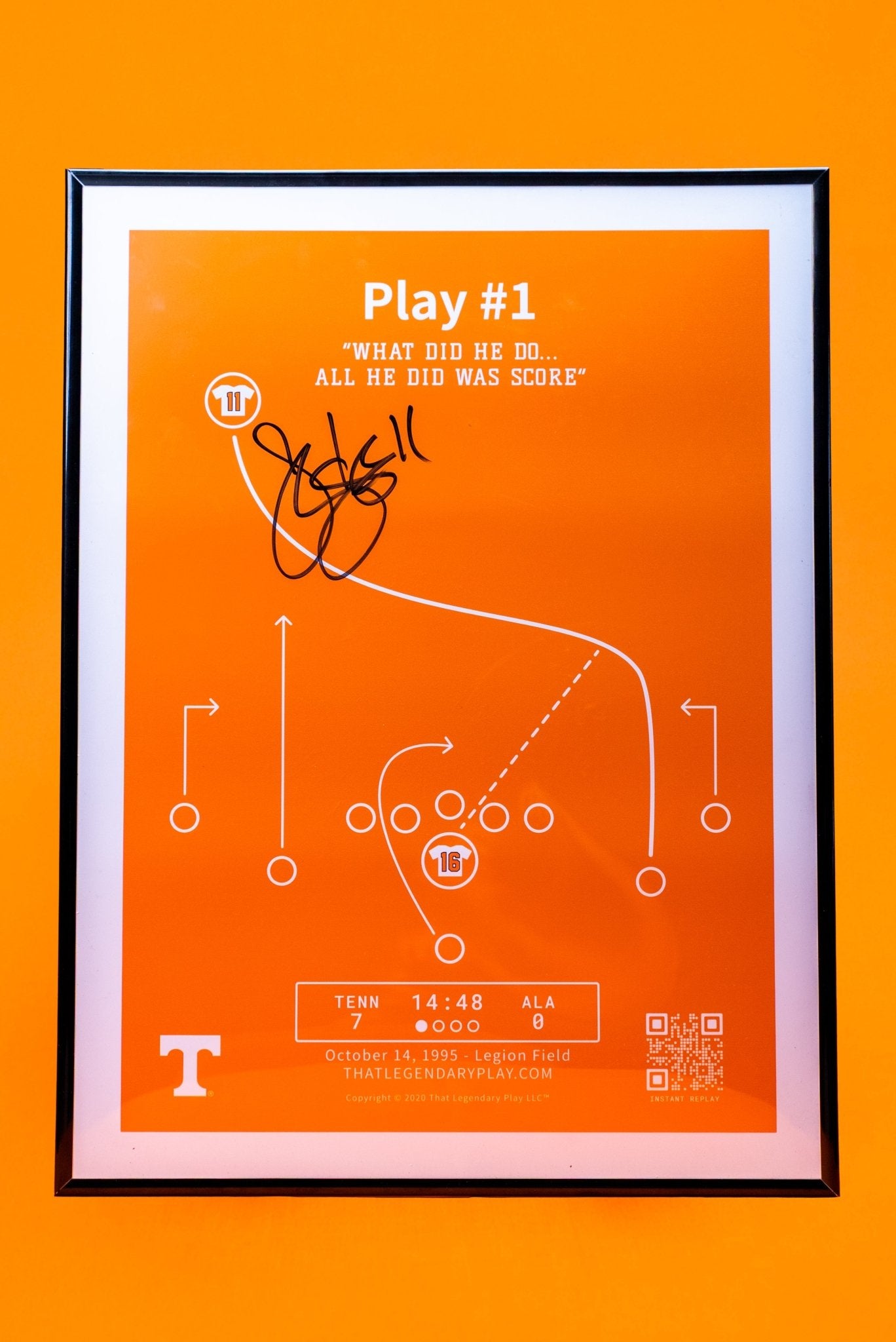 Joey Kent autographed "Play No. 1" - The Volunteer Club