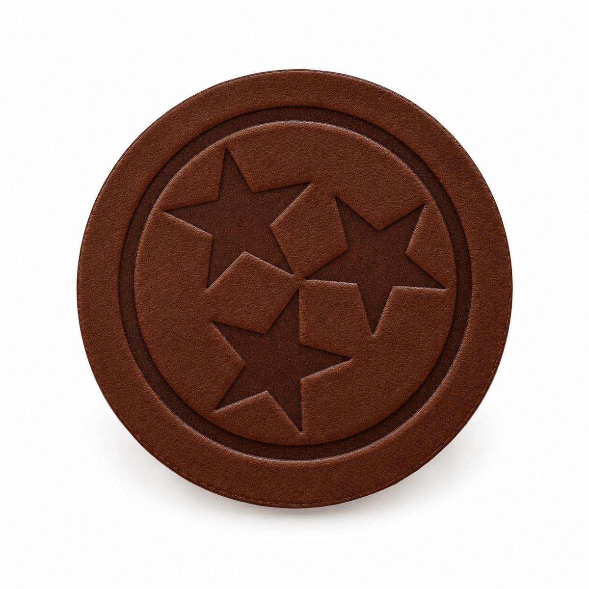 Leather Tri-Star Coasters - The Volunteer Club