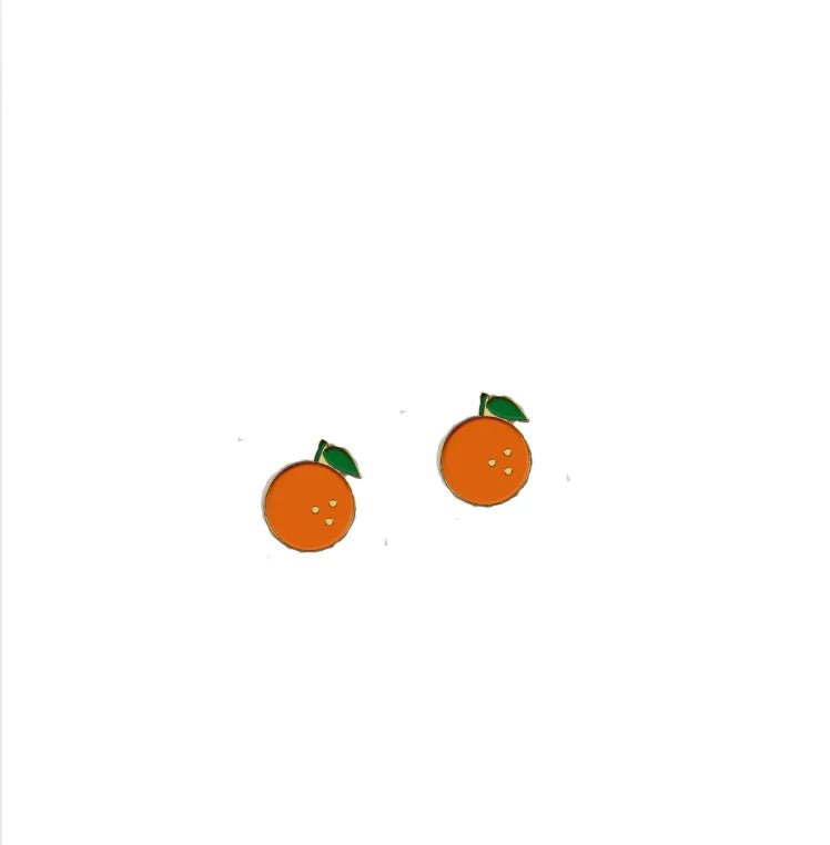 Mini Orange Stud Earrings - The Volunteer Club