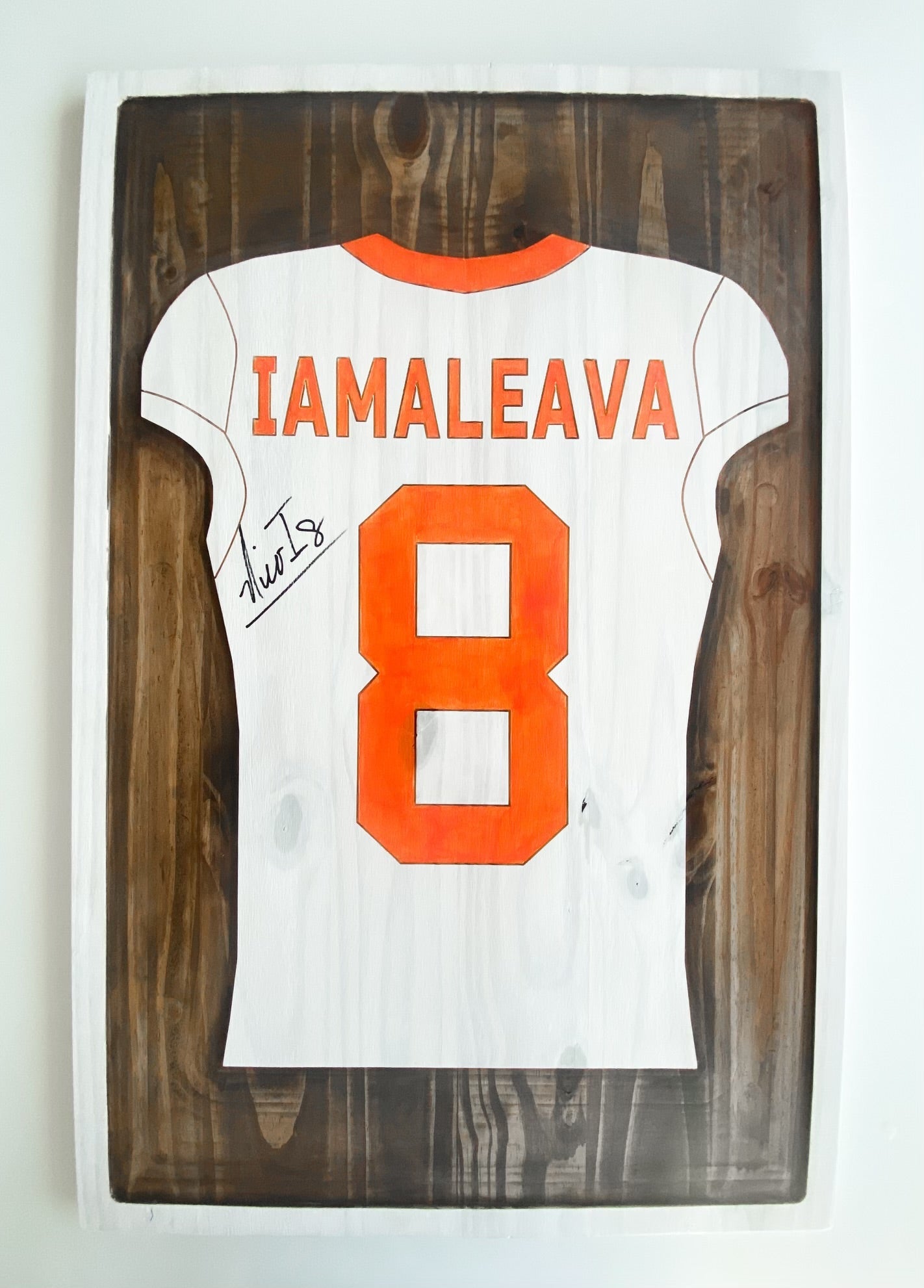 Nico Iamaleava Autographed Wooden Jersey - The Volunteer Club