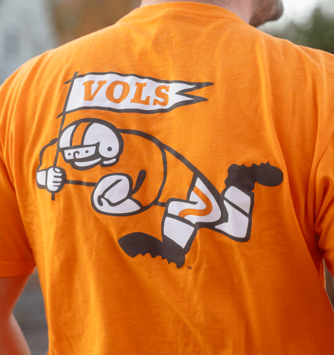 Orange Interlocking UT with Retro Smokey on the Back - The Volunteer Club