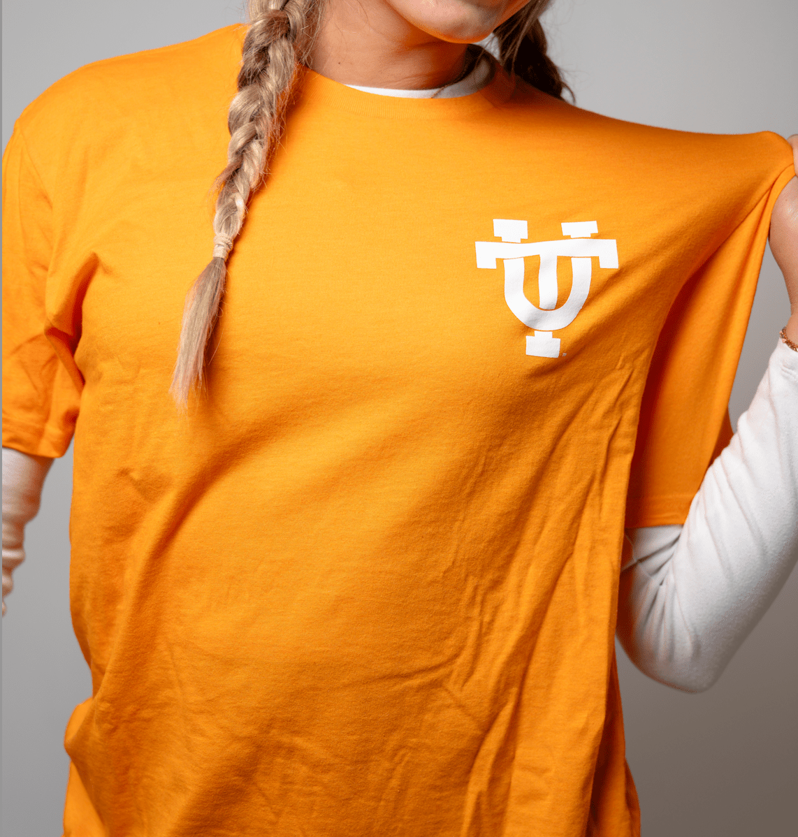 Orange Interlocking UT with Retro Smokey on the Back - The Volunteer Club