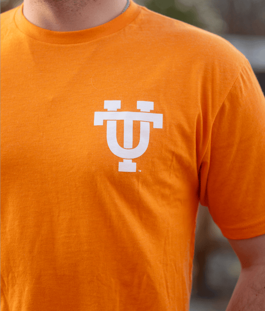 Orange Interlocking UT with Retro Smokey on the Back - The Volunteer Club
