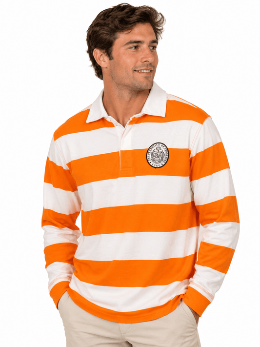 Tennessee Heritage Rugby Shirt – Orange & White Stripe - The Volunteer Club