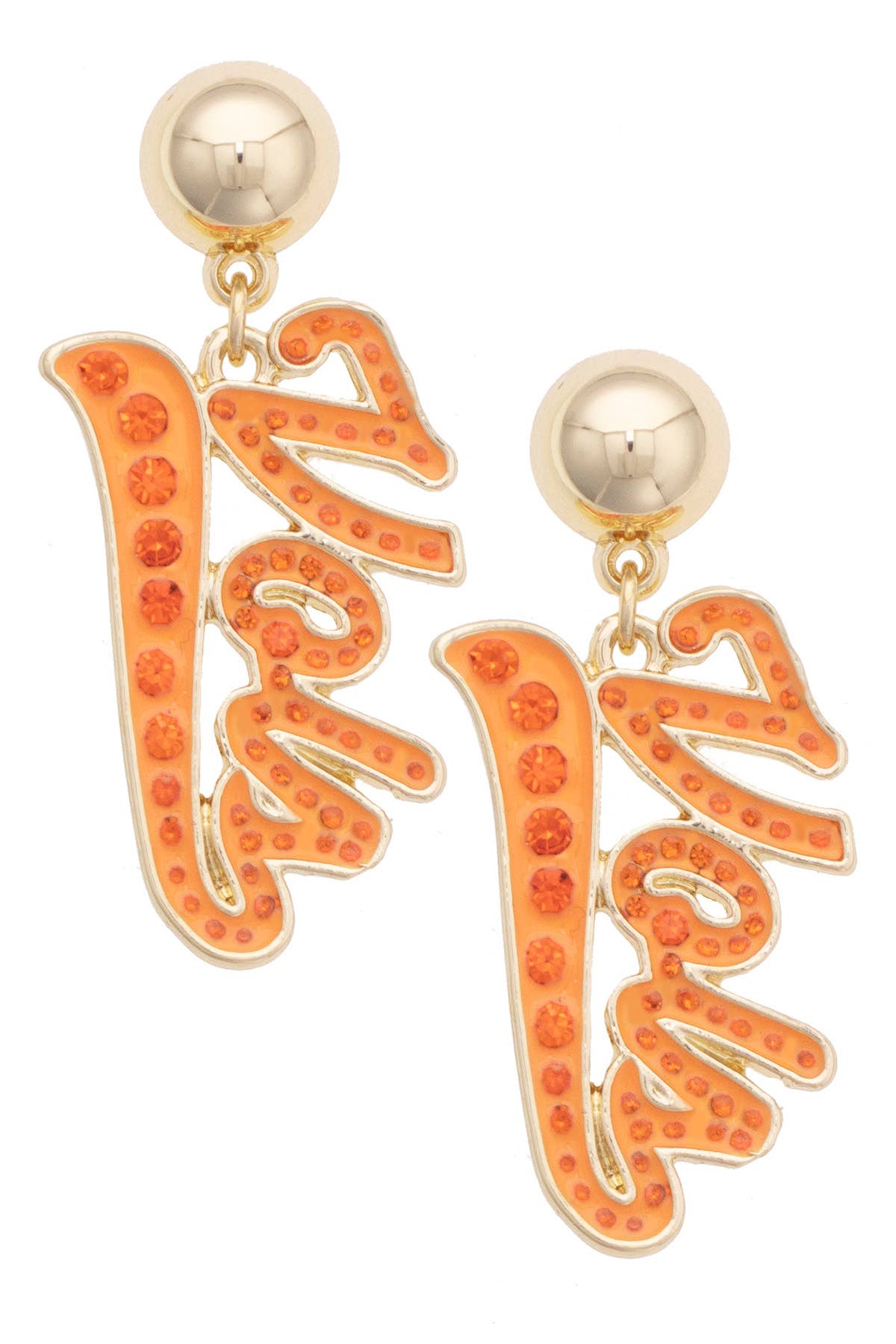 Tennessee Vols Pave Outline Earrings - The Volunteer Club