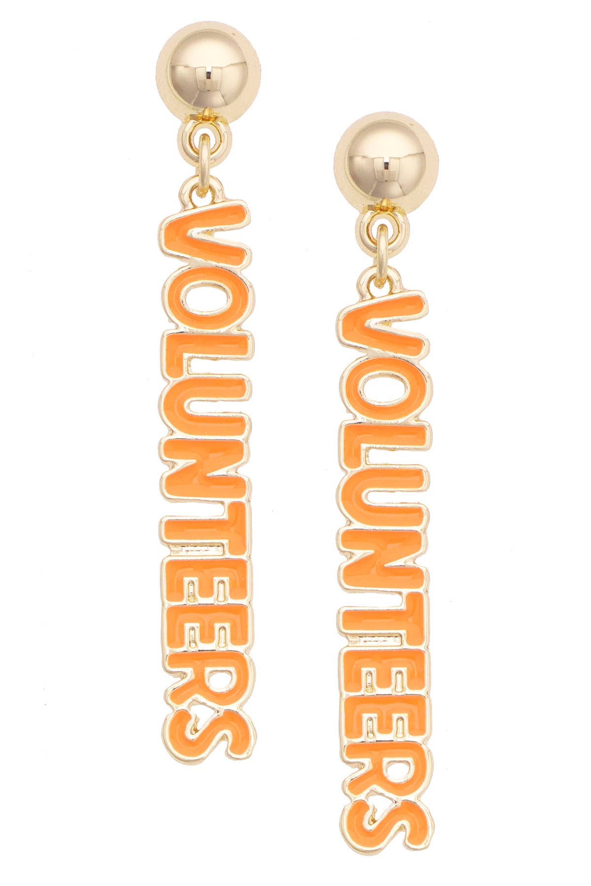 Tennessee Vols Puffy Nameplate Earrings - The Volunteer Club