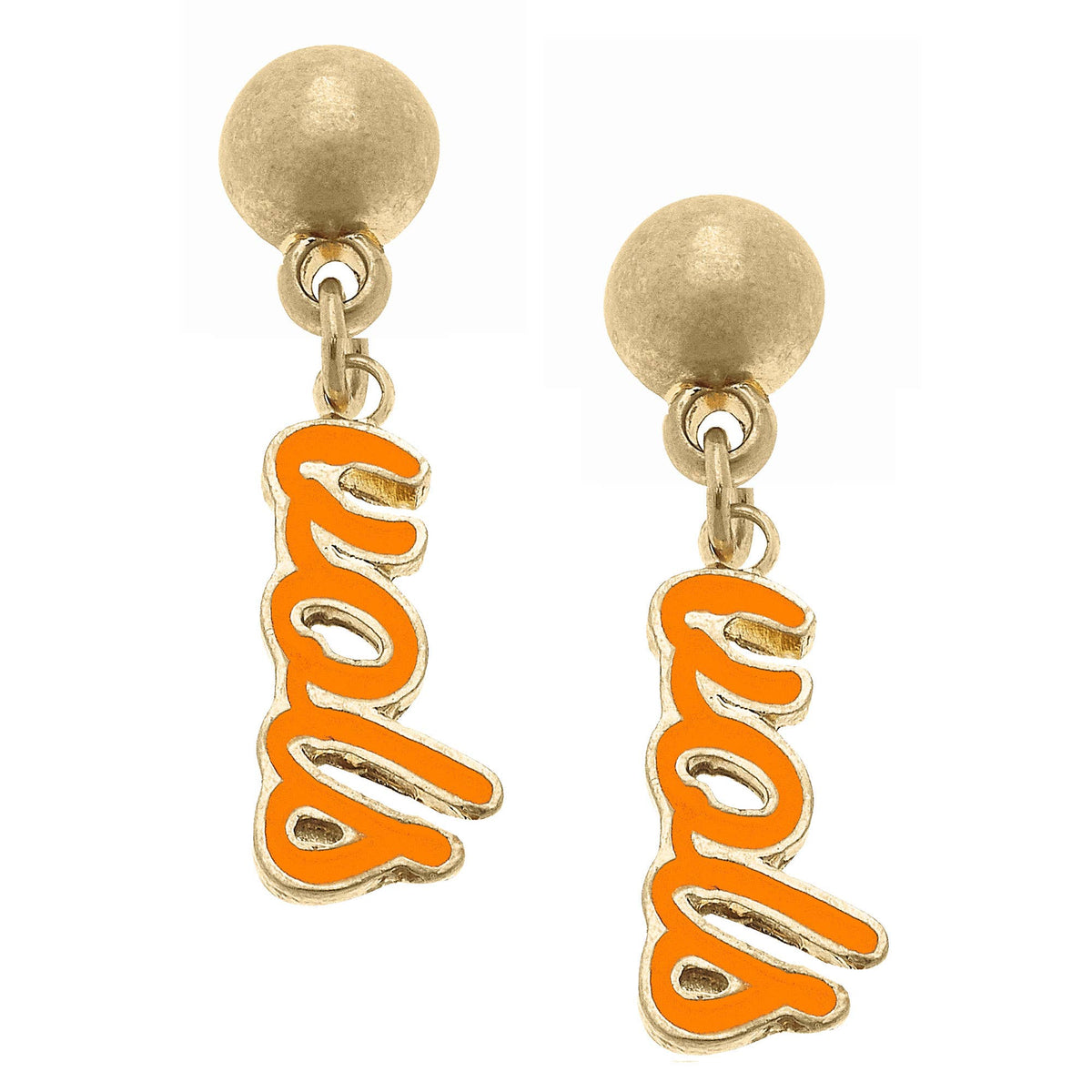 Tennessee Volunteers Enamel Script Earrings - The Volunteer Club