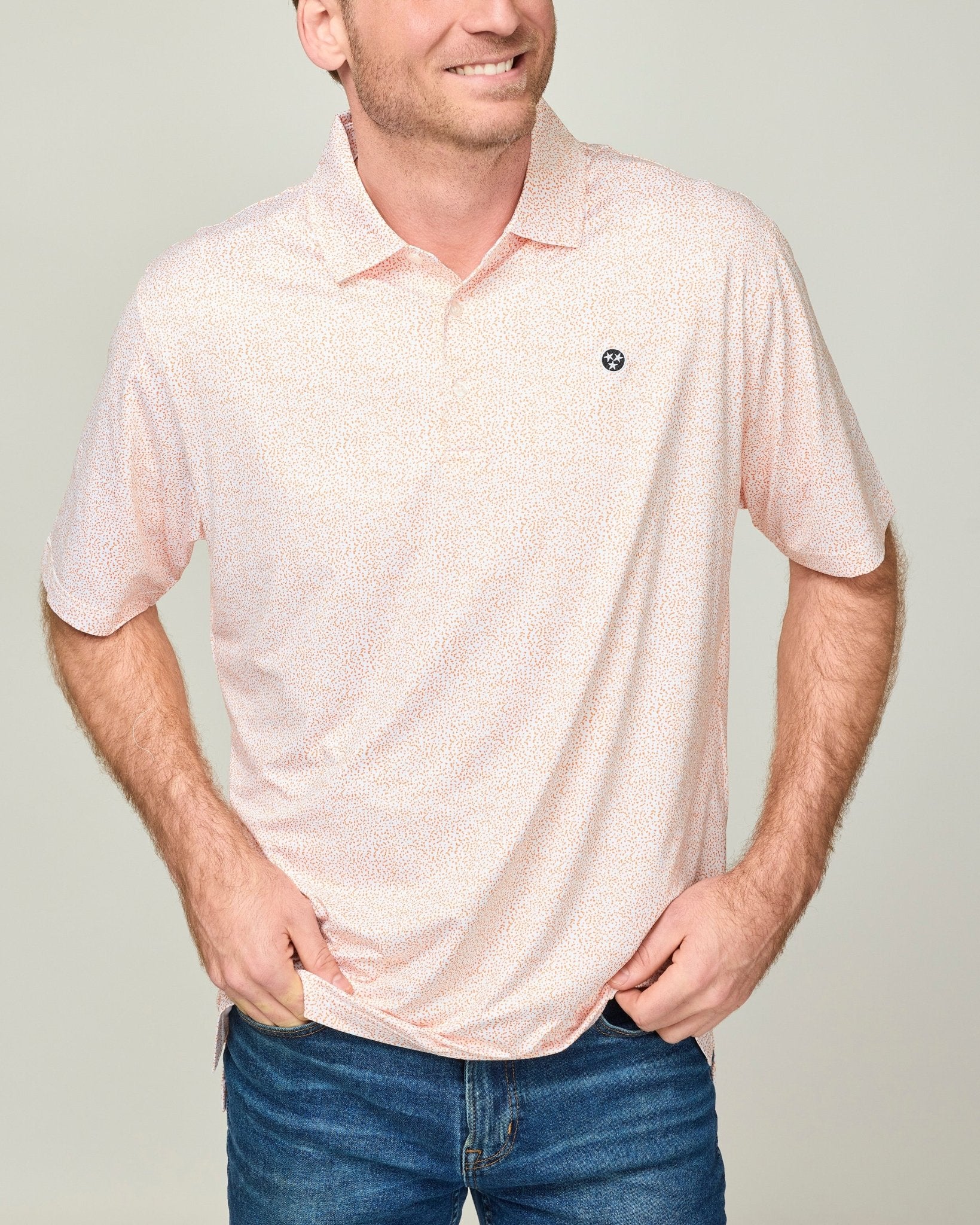 Volunteer Traditions TriStar Orange Splatter Polo – The Volunteer Club