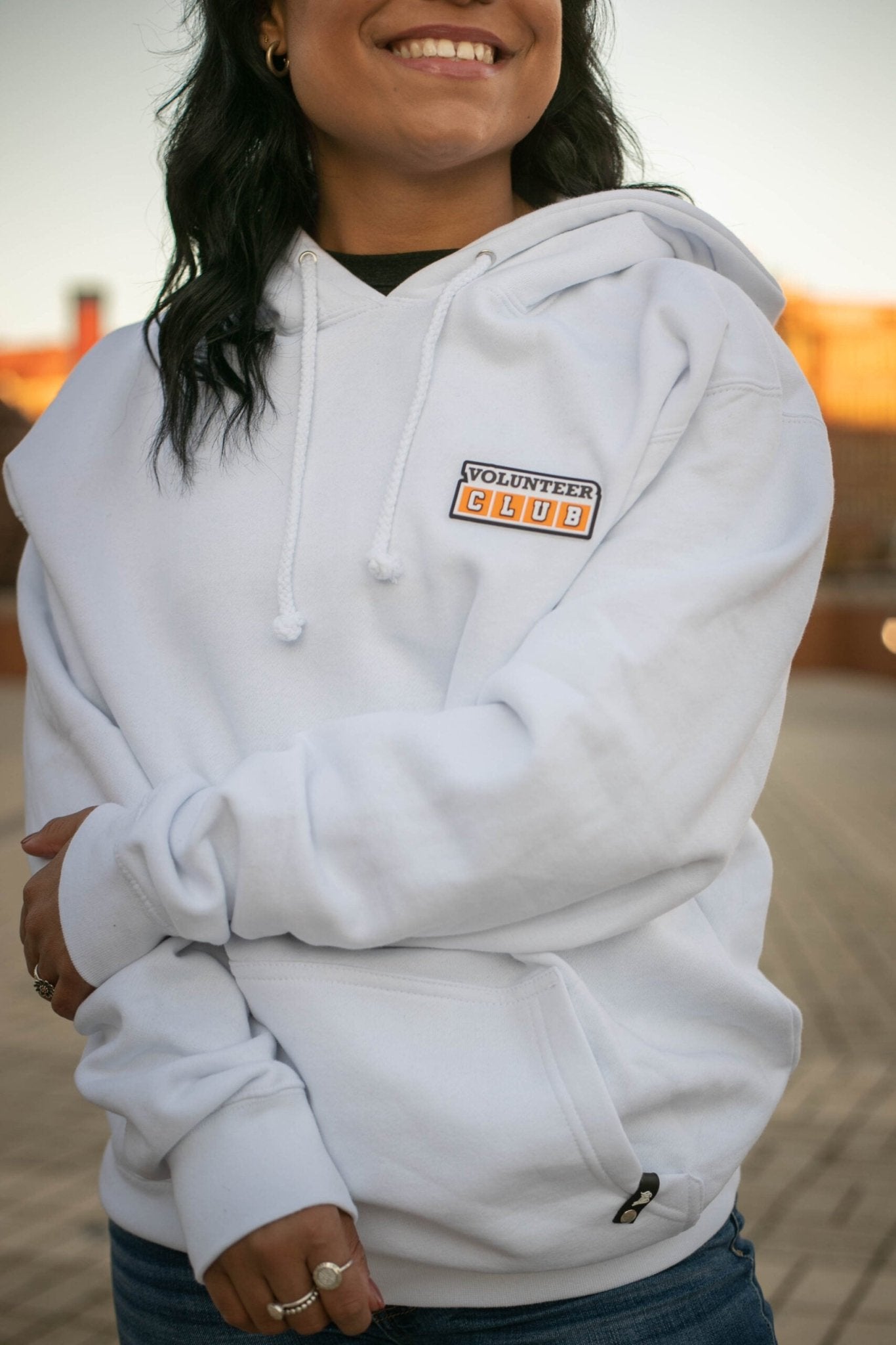 White Volunteer Club Hoodie - The Volunteer Club